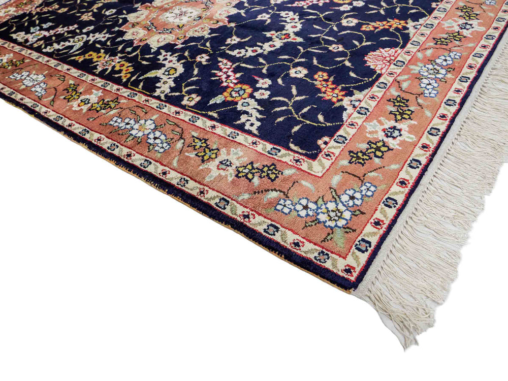 Seidenteppich - China Seide - 123 x 78 cm - dunkelblau