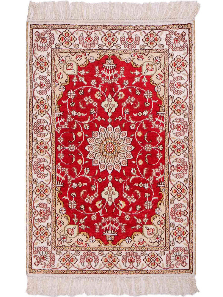 Seda china Alfombra 90x62cm - Alfombra oriental