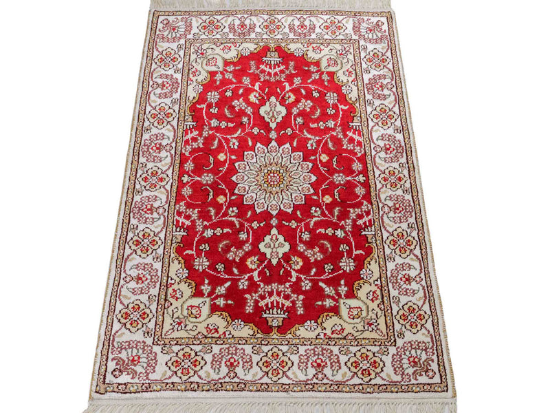 Seda china Alfombra 90x62cm - Alfombra oriental