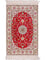 Alfombra de seda - Seda china - 89 x 62 cm - rojo