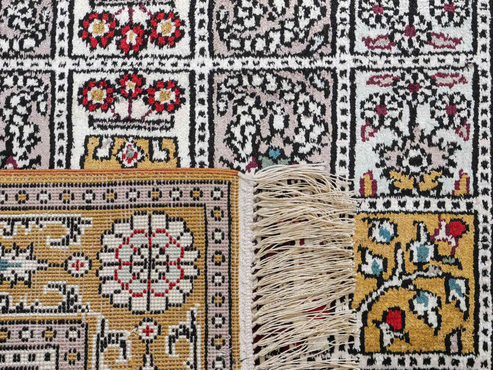 Seidenteppich - China Seide - 92 x 64 cm - mehrfarbig