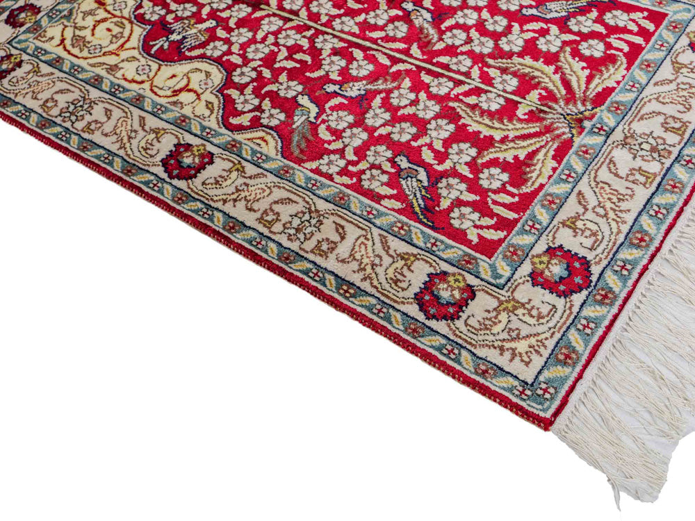Seda china Alfombra 87x58cm - Alfombra oriental