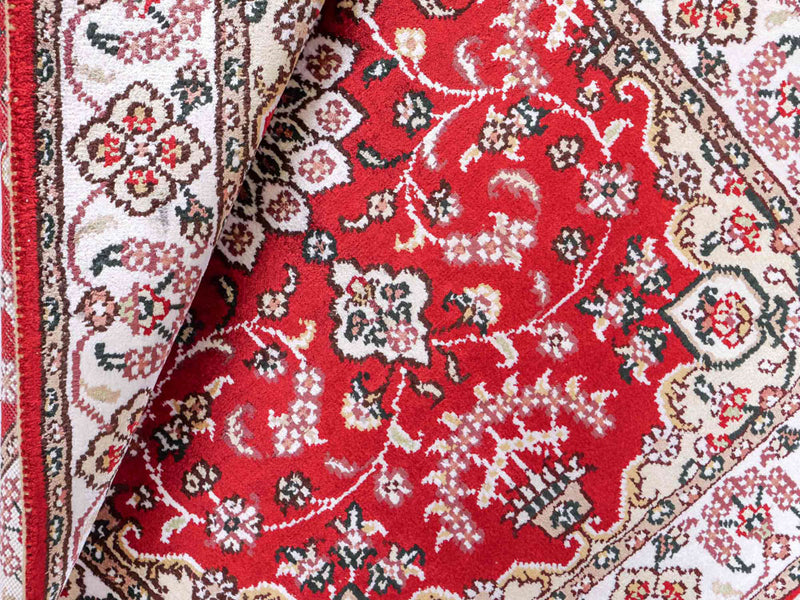 Alfombra de seda - Seda china - 91 x 62 cm - rojo