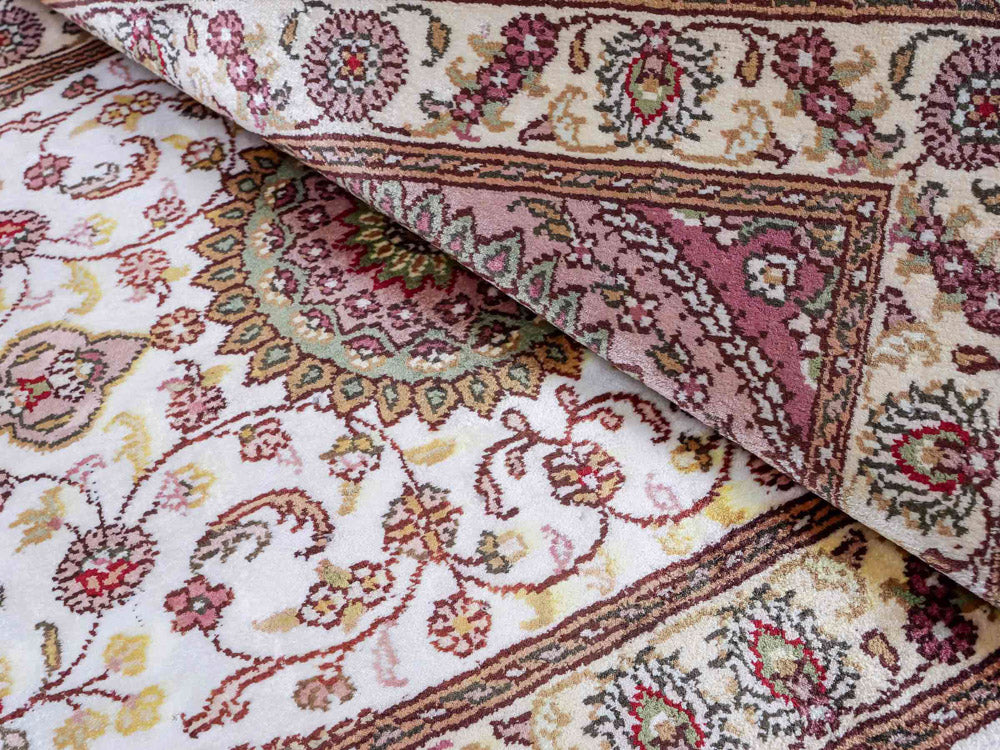 Seidenteppich - China Seide - 90 x 59 cm - creme