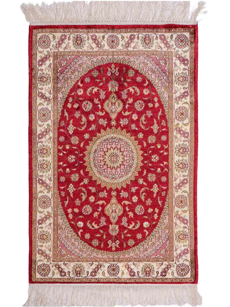 Seda china Alfombra 90x59cm - Alfombra oriental