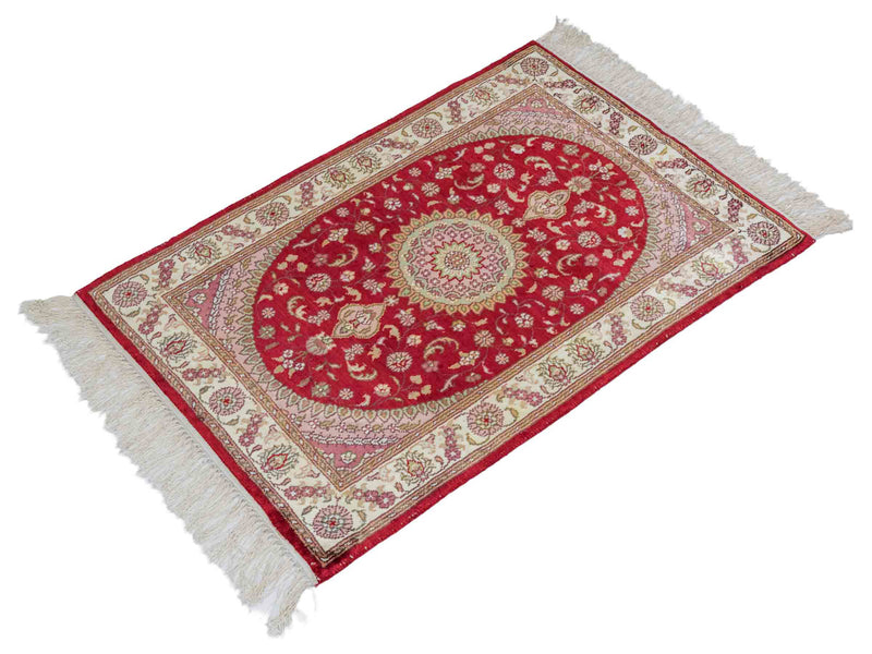 Seda china Alfombra 90x59cm - Alfombra oriental