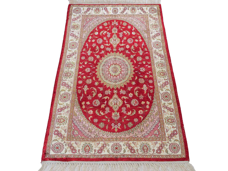 Seda china Alfombra 90x59cm - Alfombra oriental