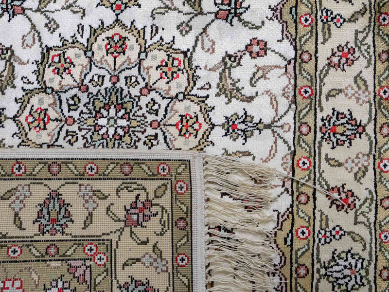 Seidenteppich - China Seide - 91 x 61 cm - beige