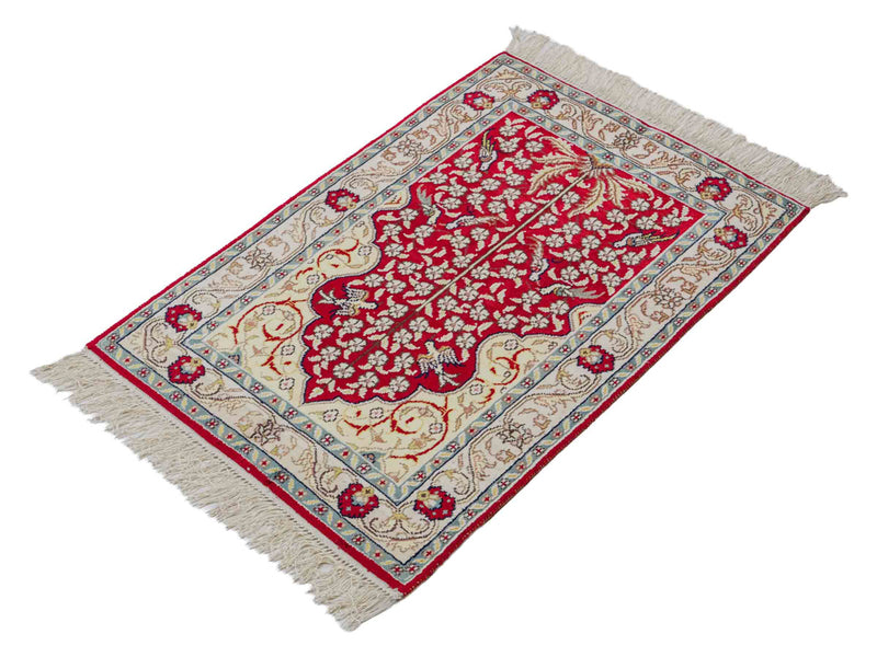 Seda china Alfombra 86x58cm - Alfombra oriental
