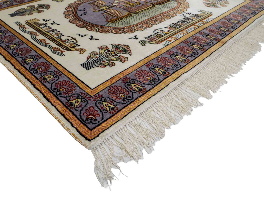 Seda china Alfombra 121x95cm - Alfombra oriental