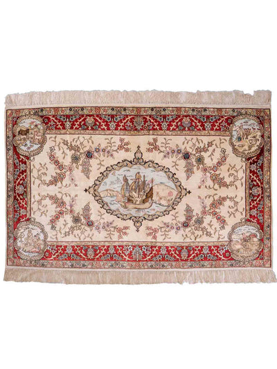 Seda china Alfombra 95x153cm - Alfombra oriental