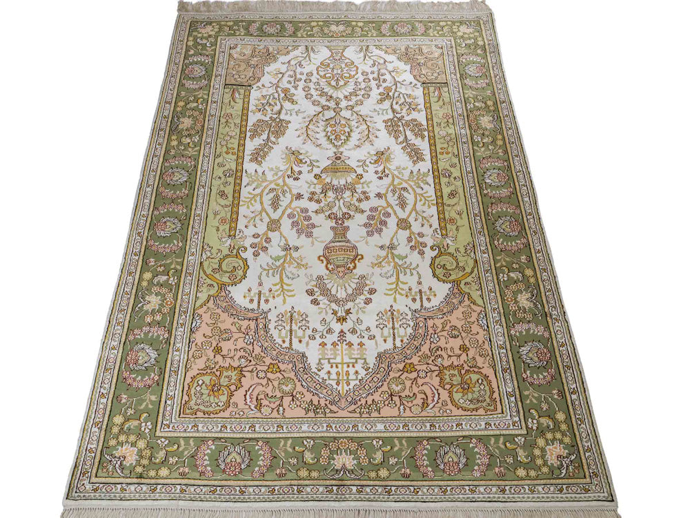 Seidenteppich - China Seide - 181 x 123 cm - beige