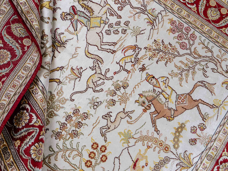 Seidenteppich - China Seide - 185 x 127 cm - beige