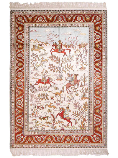 Seda china Alfombra 125x184cm - Alfombra oriental
