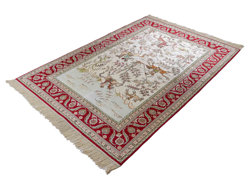 Seidenteppich - China Seide - 180 x 124 cm - beige