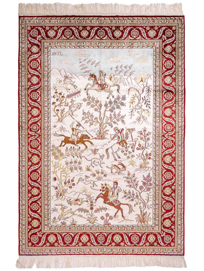 Seda china Alfombra 124x185cm - Alfombra oriental