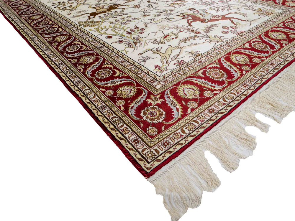 Seda china Alfombra 185x124cm - Alfombra oriental