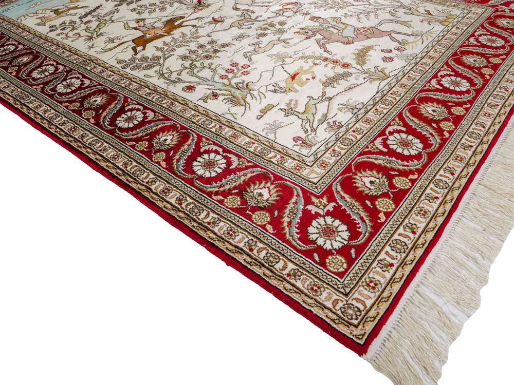 Seda china Alfombra 185x126cm - Alfombra oriental