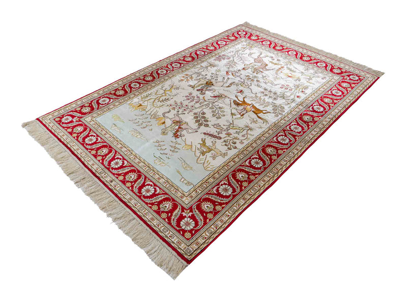 Seidenteppich - China Seide - 185 x 126 cm - beige