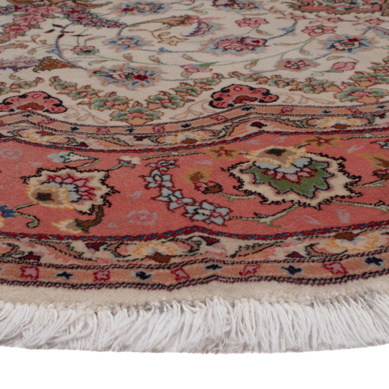 Perserteppich - Täbriz - Royal rund  - 200 x 200 cm - beige