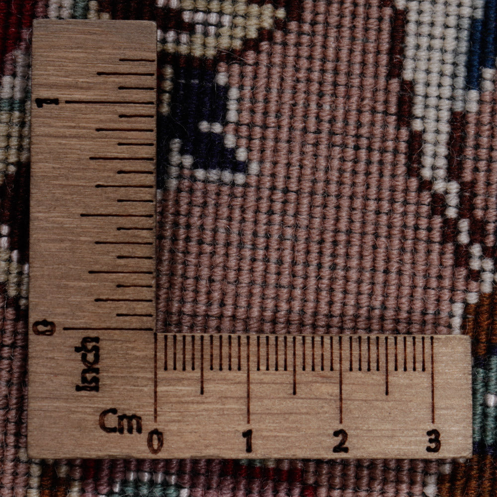 Perserteppich - Täbriz - Royal rund  - 200 x 200 cm - schwarzgrün