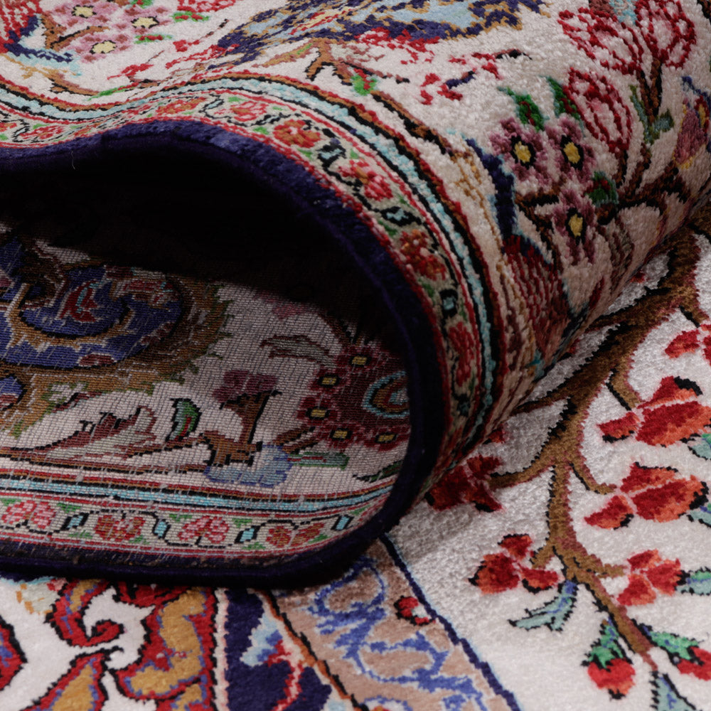 Perserteppich - Ghom - 195 x 140 cm - dunkelblau