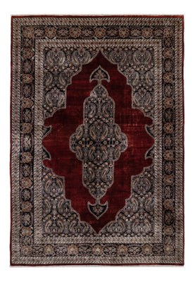 Alfombra de seda - Kayseri - 187 x 123 cm - rojo oscuro