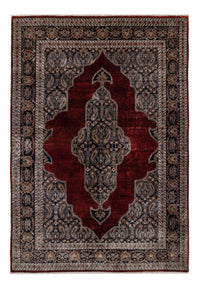 Alfombra de seda - Kayseri - 187 x 123 cm - rojo oscuro