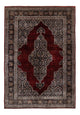 Alfombra de seda - Kayseri - 187 x 123 cm - rojo oscuro