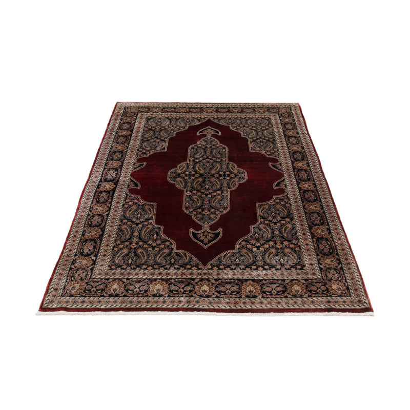 Alfombra de seda - Kayseri - 187 x 123 cm - rojo oscuro