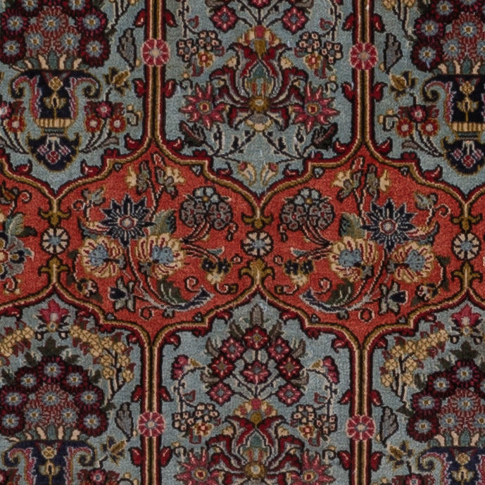 Alfombra persa - Ghom - 204 x 140 cm - azul oscuro