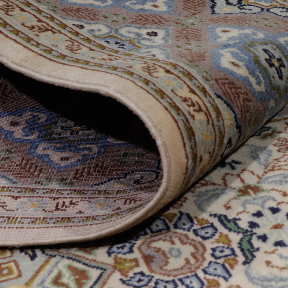 Perserteppich - Keshan - 199 x 137 cm - dunkelbeige