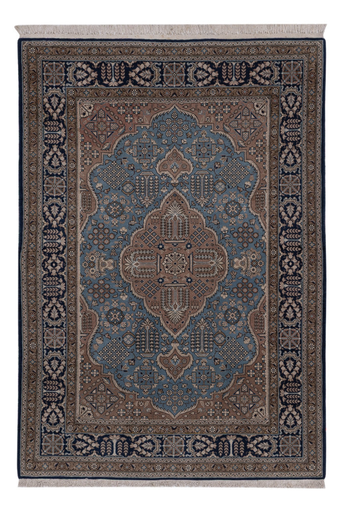 Alfombra persa - Ghom - 209 x 140 cm - azul