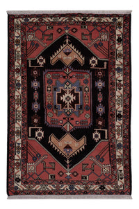 Alfombra persa - Nómada - 199 x 130 cm - azul oscuro