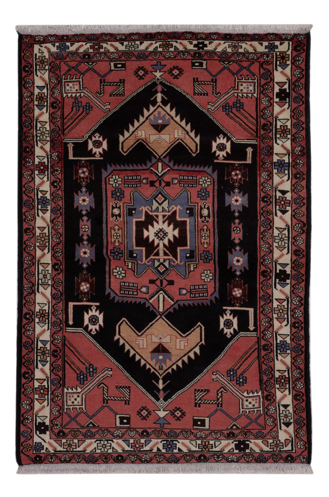 Alfombra persa - Nómada - 199 x 130 cm - azul oscuro