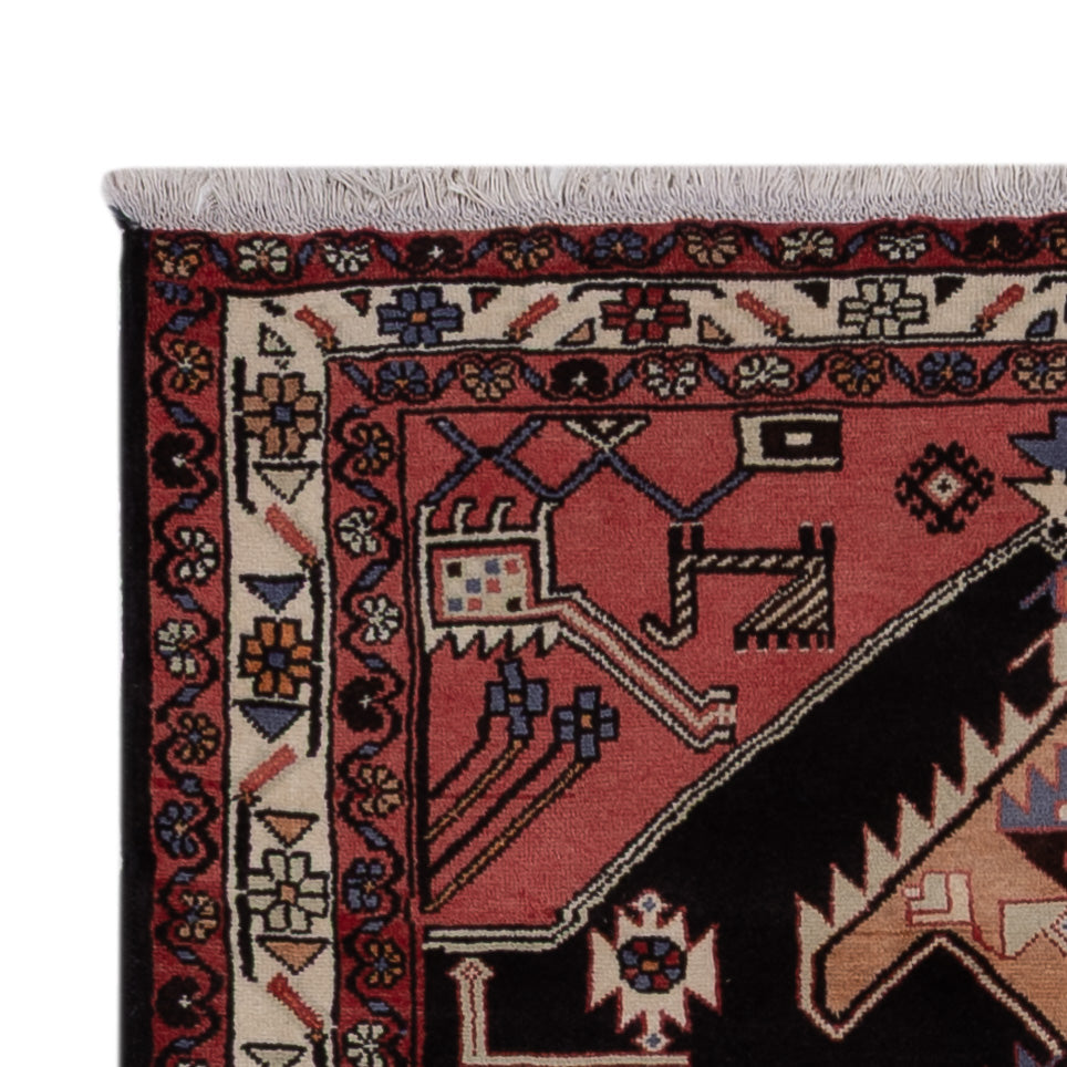 Alfombra persa - Nómada - 199 x 130 cm - azul oscuro