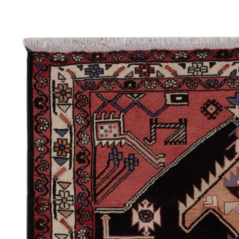 Alfombra persa - Nómada - 199 x 130 cm - azul oscuro