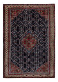Alfombra persa - Nómada - 200 x 134 cm - azul oscuro