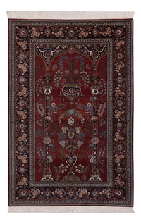 Alfombra persa - Keshan - 222 x 141 cm - rojo vino