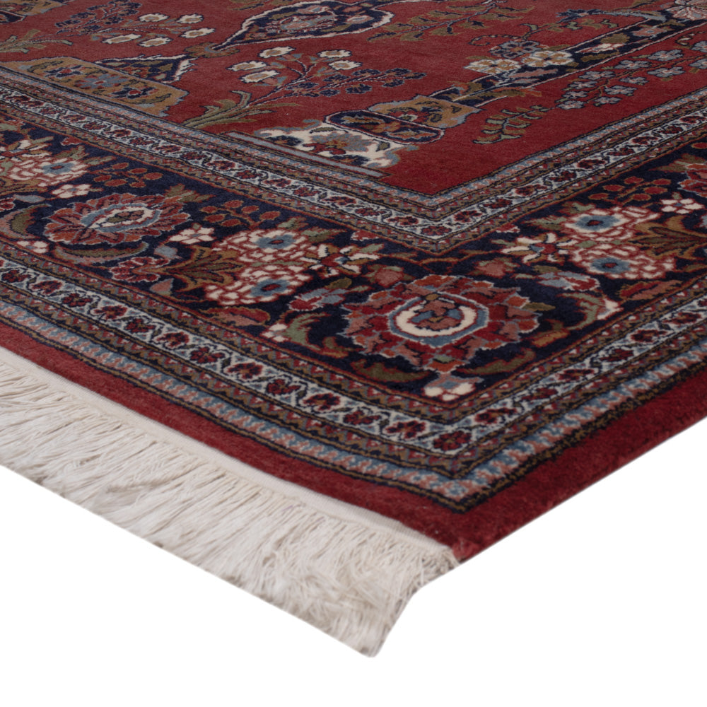 Alfombra persa - Keshan - 222 x 141 cm - rojo vino
