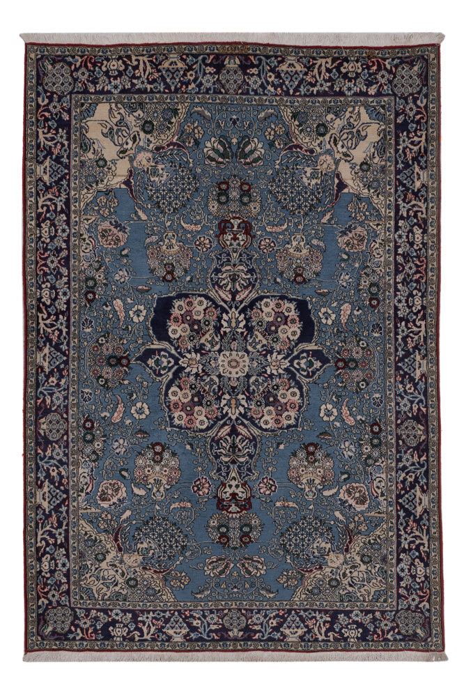 Perserteppich - Ghom - 218 x 140 cm - blau