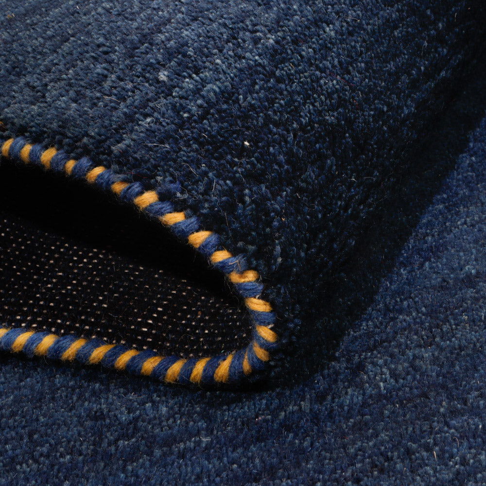 Alfombra Gabbeh - Persa - 186 x 124 cm - azul oscuro