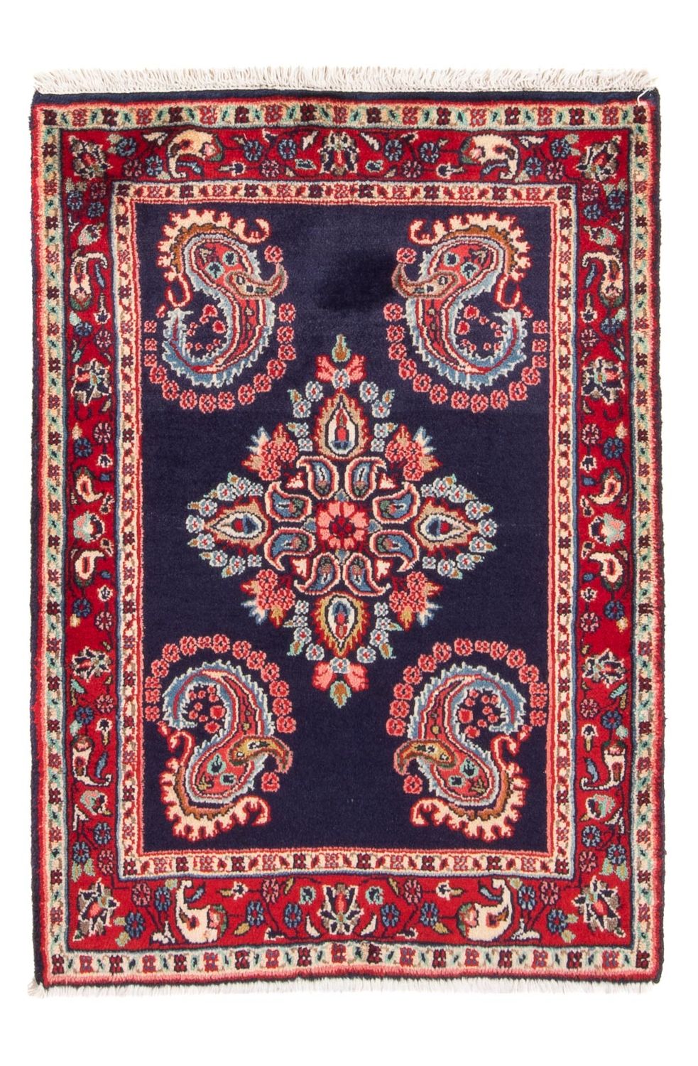 Alfombra persa - Clásica - 96 x 66 cm - azul oscuro
