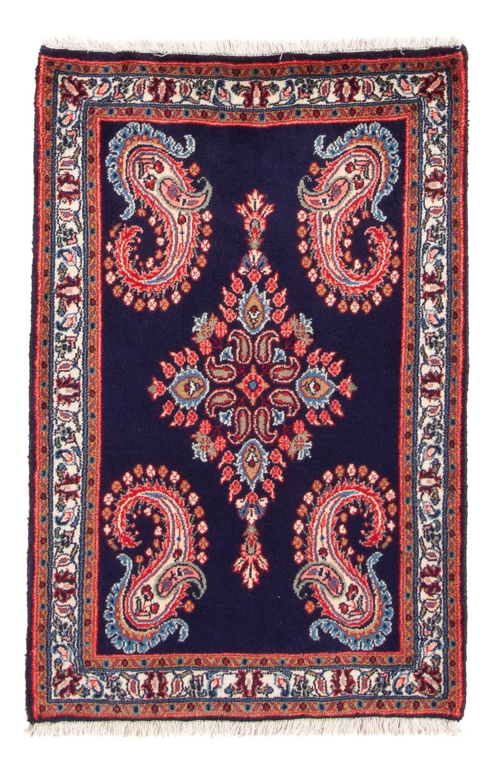 Alfombra persa - Clásica - 103 x 65 cm - azul oscuro