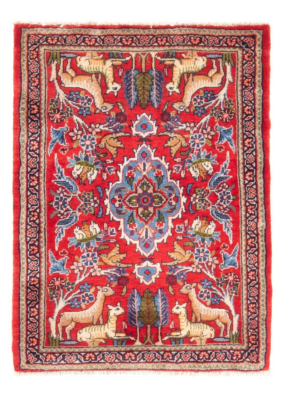 Alfombra persa - Clásica - 100 x 70 cm - rojo