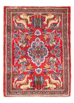 Alfombra persa - Clásica - 100 x 70 cm - rojo