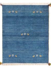 Alfombra Gabbeh - Persa - 145 x 106 cm - azul