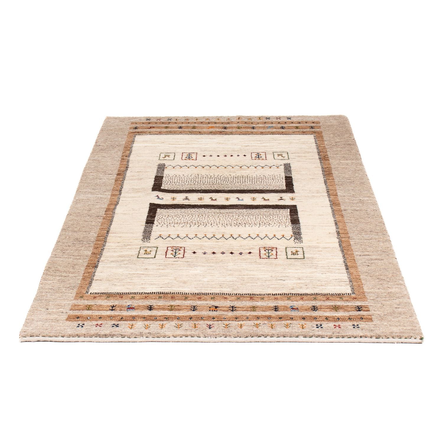 Alfombra Gabbeh - Loribaft Persa - 157 x 98 cm - natural