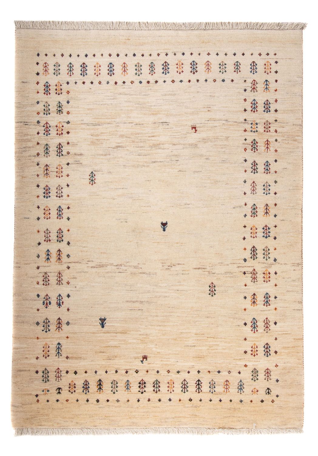 Alfombra Gabbeh - Loribaft Persa - 158 x 110 cm - natural