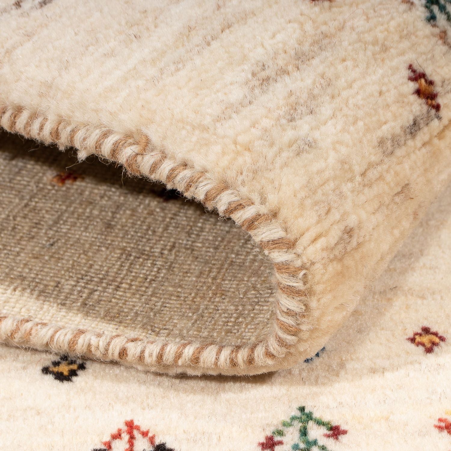 Alfombra Gabbeh - Loribaft Persa - 158 x 110 cm - natural